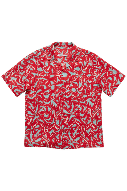 Edona Red Printed Shirt
