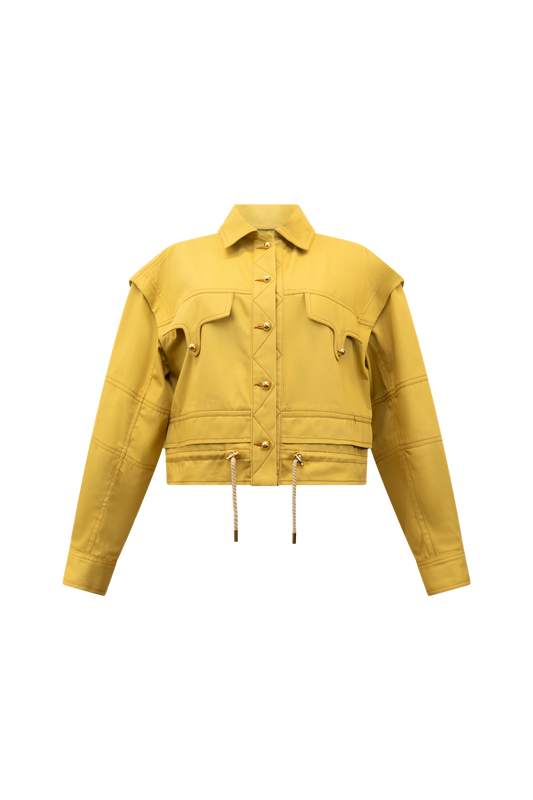 Yellow Cotton Twill Jacket