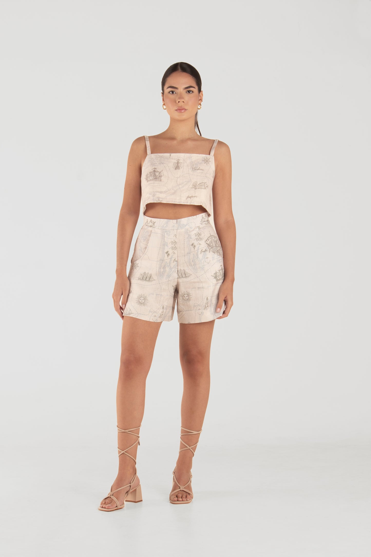 Chloe Linen Crop Top